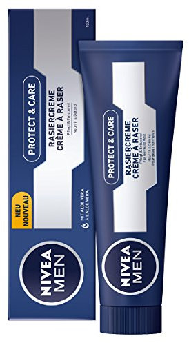 NIVEA Men, 4 confezioni di crema da barba per uomo, 4 tubi da 100 ml, Protect & Care