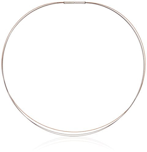 Boccia Damen-Collier 3-Fach Edelstahl teilvergoldet 42.0 cm - 0804-0342