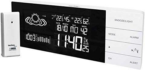 Technoline Wetterstation WS 6870 inkl. mit Außensender TX 960 TH mit Vorhersage von Wettersituation, Anzeige von Wettertendenz und Luftdruck