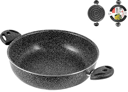 Home Stone Tegame Antiaderente, 2 Manici, Pietra, Antracite, 20 cm