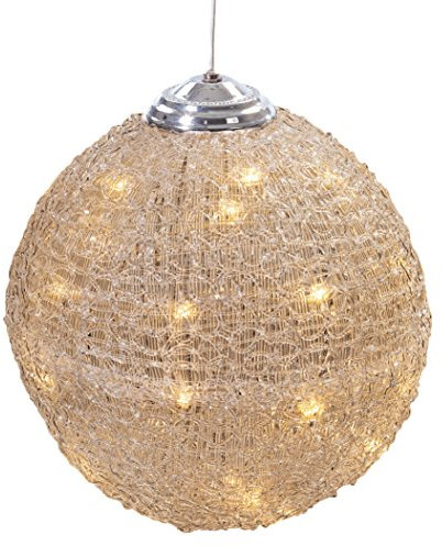 hellum LED Deko-Acrylkugel Ø 30 cm 40 LEDs warmweiß Outdoor Zuleitung 5 m transparent Außen-Transformator <59 Lumen 878400