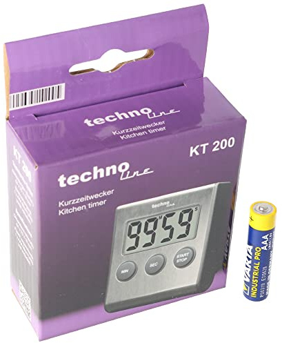 Edelstahl Digital Küchentimer, Timer mit Alarm, up und down Funktion, Ständer, Magnet