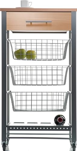 DON HIERRO - Carrito de cocina con ruedas, Carrito Verdulero DIANA-