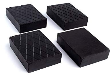 Kora Satz 4 Stück Gummiblöcke 120x80x60mm, schwarz