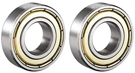 sourcing map 2 Stück Kugellager Doppelschild Z1 6002ZZ 15x32x9 mm | Kohlenstoffstahl, 5.58kN Dynamisch, 2.85kN Statisch, P0, Stanzstahlkäfig, HRC50-55, 60g, Industrie, Mikromotoren, Bürogeräte