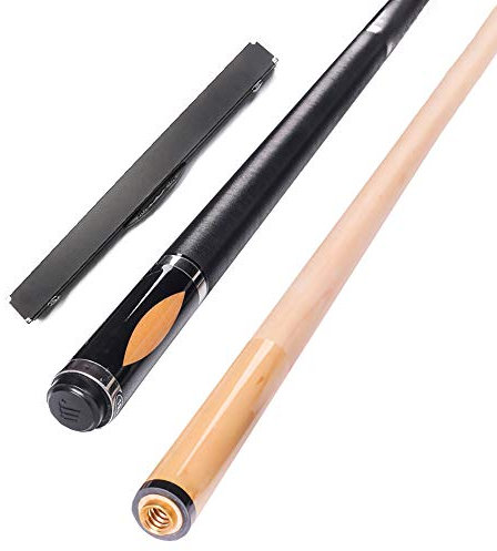 Pool Cue,58-Inch 18-21 Ounces Maple Pool Cue Stick Billiard Room Accessories,Grip Diameter 32.5mm,for Nine Ball/Black/Rod Box