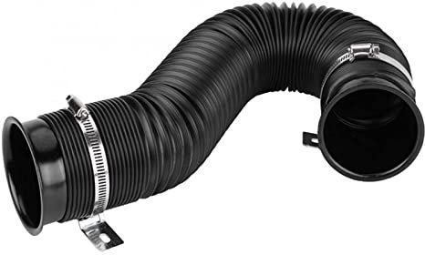 Lufteinlass Schwarz Aluminium Gummi 76mm 3 Zoll Universal Auto Auto Kaltlufteinlass Einlassrohr Flexibles Kanalrohr Schlauch Kit Auto Modifizierter Lufteinlass