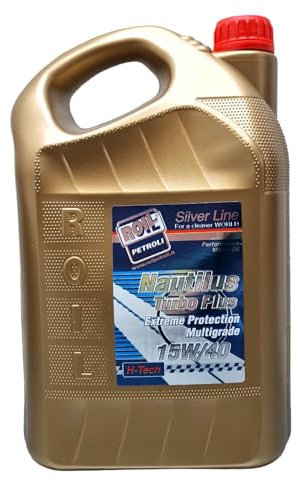 5 Litri di Roil Nautilus 15W/40 Turbo Plus VDS-3 ►Nuova Formula, Riduce CONSUMO di Carburante ED Olio◄ Olio per Motori NAUTICI - ACEA E7, E9