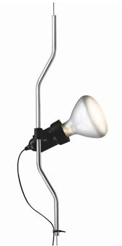 FLOS Parentesi Dimmer Element, Elemento Aggiuntivo per Lampada Parentesi, Composto da Archetto in Metallo, Portalampada e Cavo con Spina, Versione Dimmerabile, Colore Nichel