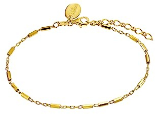 s.Oliver Armband 925 Sterling Silber Damen Armschmuck, 17+3 cm, Gold, Kommt in Schmuck Geschenk Box, 2034229
