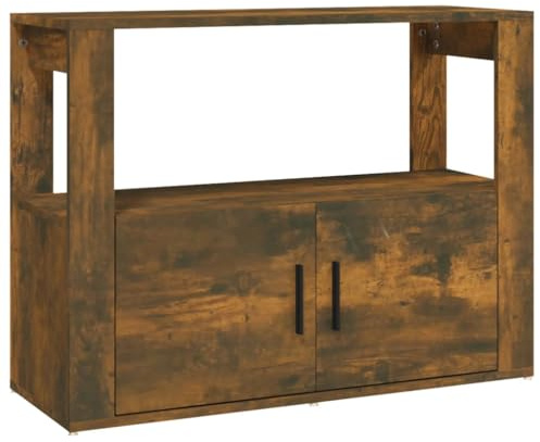 vidaXL Sideboard Schrank Anrichte Beistellschrank Kommode Mehrzweckschrank Standschrank Wohnzimmerschrank Räuchereiche 80x30x60cm Holzwerkstoff