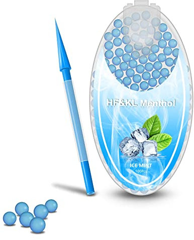 HF&KL Menthol Cigarette Crush Balls for Filters, 100PCS Portable Mint Crushballs, Menthol Aroma Capsules, Ball Shape Explosion Beads for DIY 100PCS (Mint)
