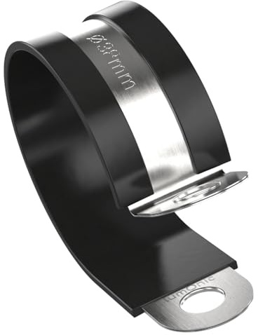 Lumonic 10x 38mm Rohrschellen mit Gummieinlage Edelstahl V2A I Kabelschellen zum Schrauben I Schlauchschelle 38mm, Rohrschellen, Befestigungsschelle 38mm, Rohrhalterung