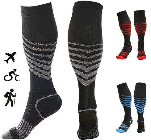 Kreori sport kompressionsstrümpfe herren lang trombosestruempfe herren flug medizinisch sport stützstrümpfe herren flug medizinisch