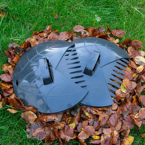 garden leaf grabbers,hand held tidy rake picker,leaf collector/grab (gray)