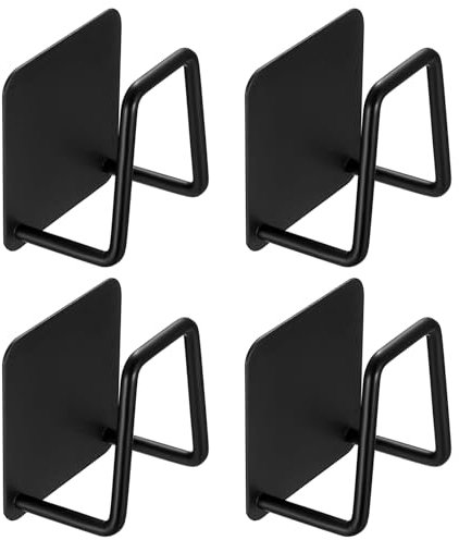 JJWUYUE Soporte de esponja y paño para fregadero - 4 piezas organizador autoadhesivo de acero inoxidable para cocina y baño