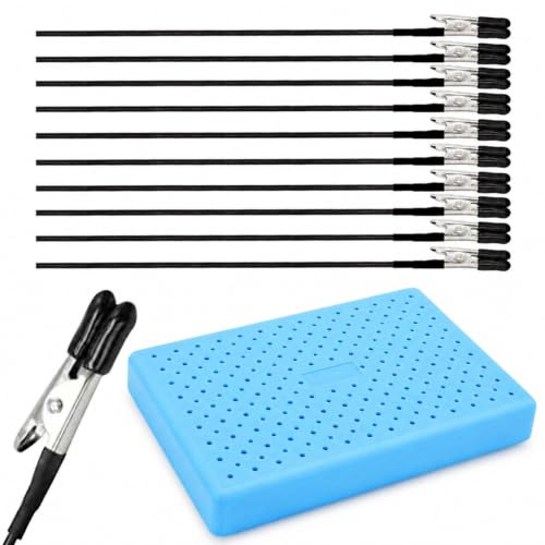 11 Pcs,Spray Paint Clamping,1 Painting Stand Base and 10 Alligator Clip Stick Set,Spray Paint Holder for Hobby Modeling DIY Memo, Photo, Card
