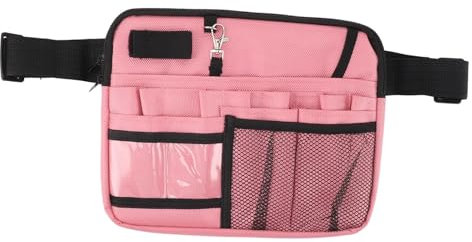 Krankenschwester-Gürteltasche, Robuste Arzttasche, Angenehm zu Tragendes Oxford-Gewebe, Wasserdicht für den Gebrauch (Rosa)