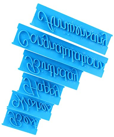 Cortadores de Galletas del Alfabeto, Moldes de Letras para Chocolate, 3 Juegos de Moldes de Letras para Fondant, Molde de Impresión para Decoración de Pasteles, Grabador de