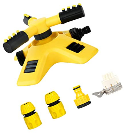 Happyyami Aspersores Giratorios para Césped Sistema Automático De Riego para Jardín Aspersor Exterior para Riego Agrícola y Jardinería