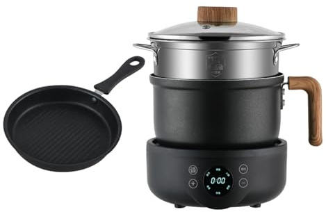 Cuisinière électrique avec revêtement antiadhésif - Réchaud portable pour camping