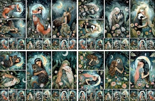 Hugging Rice Papers, 29 x 29 cm (2 Blatt) – Decoupage-Papier, 16 Designs für Collage, gemischte Medien, Kartenherstellung und Basteln, Decoupage von CRAFT KREATIVELY
