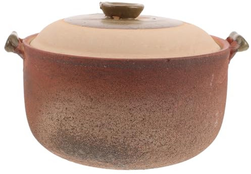 Cabilock Cazuela De Terracota Para Cocinar Olla De Barro Duradera Con Asa Para Guisos Sopas y Gachas Utensilios De Cocina Para Uso Doméstico La Cocina