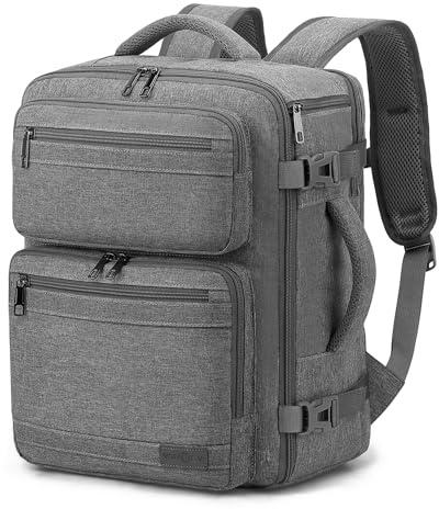 VANKEV Ryanair easyJet Eurowings Wizz Air Handgepäck Reiserucksack 40x30x20 | 24L, Sitzunter Rucksack für Reisen Arbeit Schule, passt zu 15,6 Zoll Laptops, Freizeitrucksack, grau