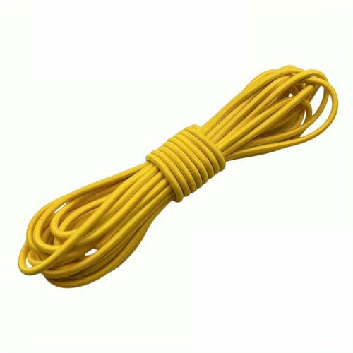 Elásticos redondos de 3 yardas y 3 mm, cuerda elástica, banda de goma, cordón, cordones, accesorios de costura, amarillo, 3 mm, 3 yardas
