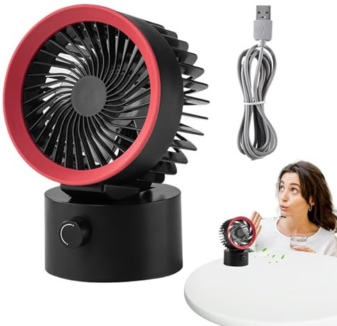 Jubilofex Ventilatore da scrivania USB, ventilatore USB per desktop,Ventilatore da scrivania piccolo e tranquillo USB portatile | Dispositivo di raffreddamento personale leggero compatto per
