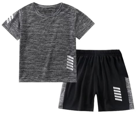 Tilozs Kinder Trainingsanzug Jungen Mädchen Set 2-Teilig Jogginganzug Sommer Schnelltrockend Sportanzug