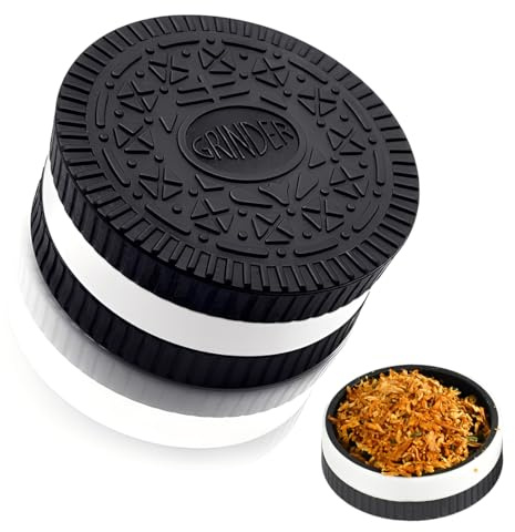 UZEXYA 2 Pezzi Herb Grinder, Macinini Per Erbe, Macinino Grinder Crusher Per Spezie, Macinino Per Erbe Secche In Lega Di Zinco Mentalmühle (A Forma Di Biscotto)