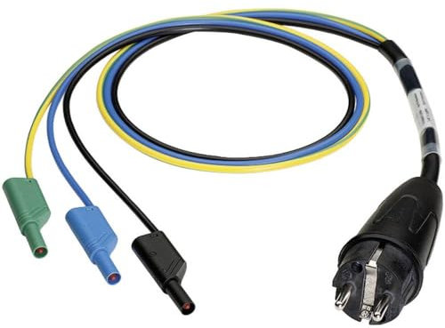 Benning 044142 Messadapter Schutzkontakt-Stecker - Lamellenstecker 4 mm Schwarz, Blau, Grün, Gelb