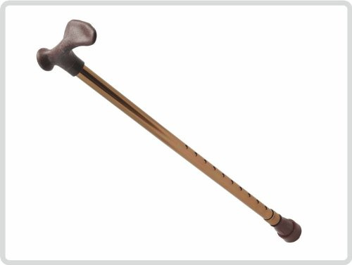 Gehstock mit anatomischen Griff, linke oder rechte Seite, bronze, inkl. Stockkapsel (rechte Seite)