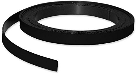Bande magnétique en couleur de 10mm de large x 0,85mm d'épaisseur x 5m de long à découper et à inscrire pour le repérage - Etiquettes magnétiques en bande à personnaliser, couleur:noir