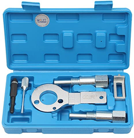 CCLIFE Remplacement de la courroie de distribution, blocage, outil de réglage, outil de mesure Compatible avec Opel FIAT Saab SIGNUM VECTRA C Astra H1.9D, 2.0D, CDTi, TiD, TTiD, XTTiD