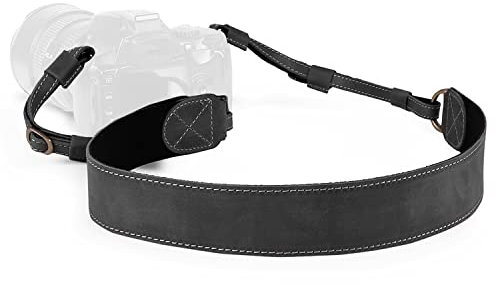 MegaGear Sierra Series - Correa para cámara - De Cuero Genuino, para Hombro o Cuello