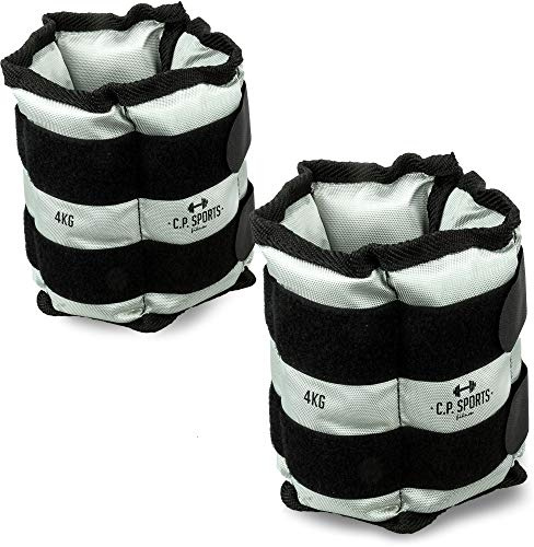 C.P.Sports Gewichtsmanschetten Paar (2er Set) oder Kombi-Packs für Handgelenk & Fußgelenk | Gewichte für Arme & Beine | 0,5KG – 8KG | Ankle Weights für Fitness, Joggen, Ausdauer, Krafttraining, Gym