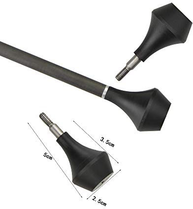 ZSHJGJR 10pcs Bogenschießen Pfeilspitze Sicherheit Broadhead Ersatz Nylon Broadhead Blunt Pfeilspitzen für Zielübungen