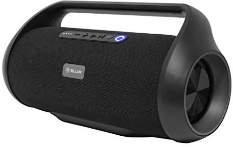 TELLUR Obia Bluetooth Lautsprecher Groß, 50W, Musikbox Bluetooth mit True Wireless Stereo, IPX5 Spritzwassergeschützt, Radio Bluetooth Box, Freisprechfunktion, USB Mp3, AUX-Buchse 3,5 mm, Schwarz