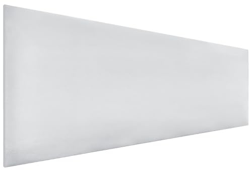 DHOME Kopfteil aus Kunstleder oder Stoff, einfarbig, gepolstert, luxuriös, Kunstleder, Weiß, 160 cm (Betten mit 150/160 cm)