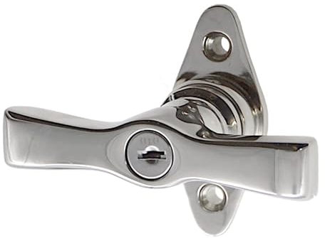 Ventano abschließbarer Fenstergriff Jugendstil Messing - echte Handarbeit aus Manufaktur