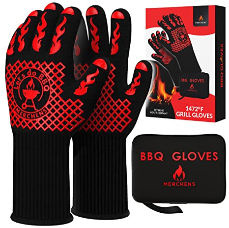 Grillhandschuhe 33 cm (Rot)