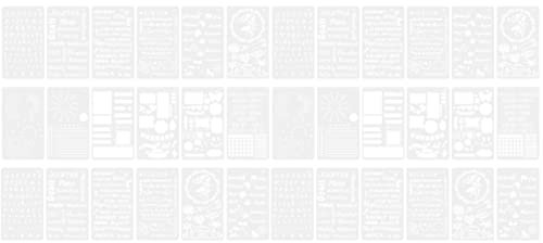 NUOBESTY 2 Sets Journal-schablonen-vorlage Bastel-schablonen-set Mal- Für Notizblöcke Zeichen- Mal- Scrapbooking-