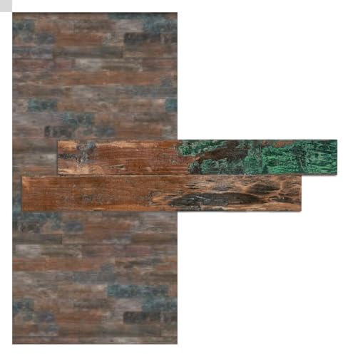 iWerk® Echtholz Wandpaneele selbstklebend | Premium Holzpaneele für Wand & Decke | Moderne Wandverkleidung für Wohnzimmer, Schlafzimmer & Kinderzimmer | Design „Berg & Tal“ – 78 × 10 × 0,5 cm