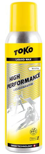 TOKO High Performance Liquid Paraffin Yellow, Flüssigwachs, 125 ml | Flüssiges Rennwachs, Einfach anzuwenden, mit fluorfreier TripleX-Technologie.