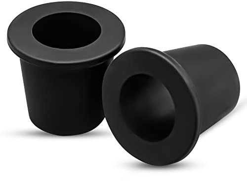 CANIPHA 2Pcs Outdoor Table Umbrella Hole Ring Plug, Silicone Pool Sleeve Stabilizer Cone Wedge, Insert for 2-2.5 Inch or 1.5 Adapter (Black) (MA0430)