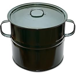 GARDEN TOOL BROTHERS Topf Komposter 15 Liter mit Deckel Feuerverzinkt Dunkelgrün