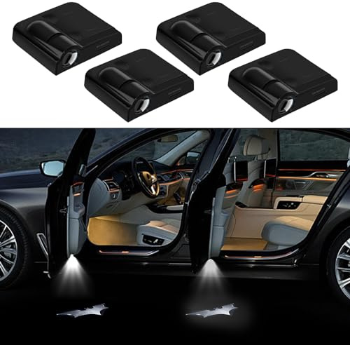Autotür Logo Licht Projektor,Autotür HD projektor Licht,Led Einstiegsleuchten,Wireless Auto Willkommen Licht, Laser Projektor Magnet Sensor Emblem Lampen Kit 4 Stücke (Pferde-Muster)