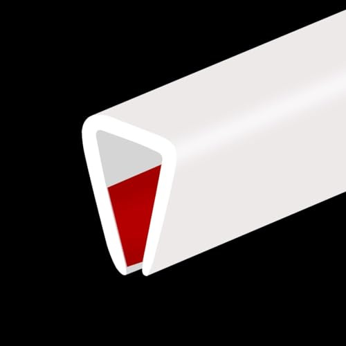 Gummi-Kantenverkleidung, flexible, babysichere Kantenleiste für scharfe Kanten, 8 mm U-Kanal-Kantenschutz, selbstklebender Kantenschutz für Sperrholz, Glas, Flexiglas, Länge 6 m